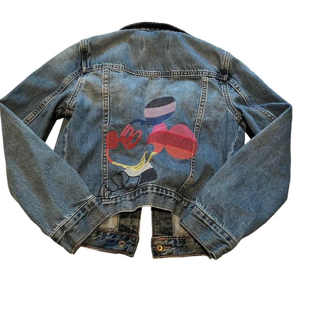 Gap Disney Mickey Mouse‎ denim jean jacket girl’s 10
